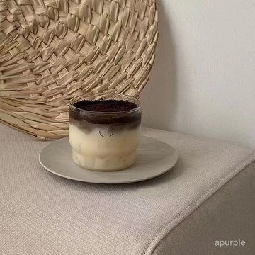 創意小衆ins高顔值笑臉玻璃杯早餐杯耐熱牛奶杯咖啡杯飲料杯子禮 OB7U