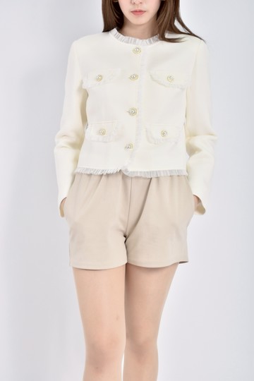 (S) moma質感長袖白色外套