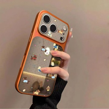 鏡面 滿屏小狗適用蘋果18promax手機殼iPhone17pro新款15plus鏡面16防摔