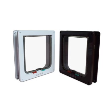 寵物用品貓門貓洞狗門洞寵物門狗洞棕色白色貓翻板自由出入