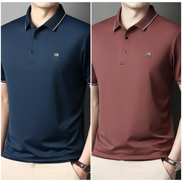 【巴黎精品】現貨+預購 夏季短袖上衣男襯衫高爾夫球衫無痕親膚透氣T恤商務休閒-薄款男POLO衫6色a1jw36