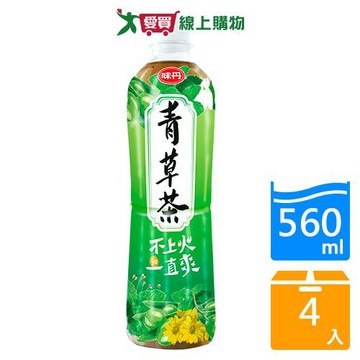味丹心茶道青草茶560ml x4入【愛買】