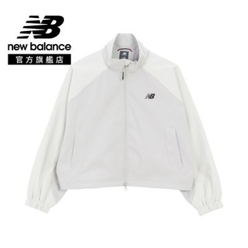 【New Balance】撞色風衣外套_女性_灰色_WJ61B2PYGYM