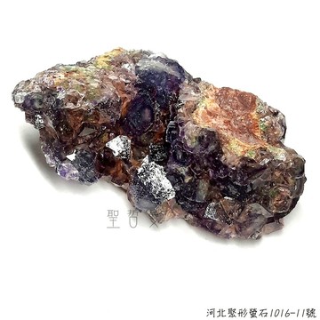 河北聚形螢石1016-11號-地質專業礦洞精選系列 Fluorit 榮耀十字星系列與紫陽花系列(繡球花)