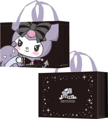 【台歐】三麗鷗 Sanrio 酷洛米 Kuromi 18L不織布購物袋 神秘占卜