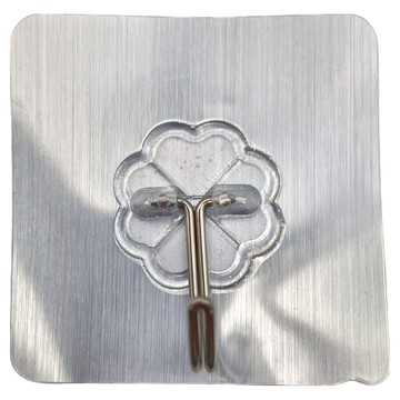 G+居家 無痕貼掛勾(2入組-6x6cm)-3組  銀色 + 透明色