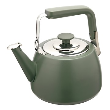 SADOMAIN 仙德曼 露營風琴壺 1.5L 304不鏽鋼壺身 耐高溫噴粉塗裝 防燙電木提把  綠色  1個