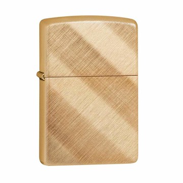 經典黃銅對角拉絲紋防風打火機 29675