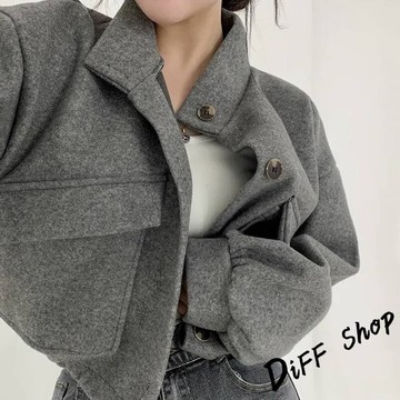 韓版復古立領寬鬆外套【J301】