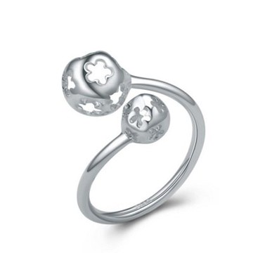 現貨+預購 925純銀戒指銀飾-優雅質感小花七夕情人節生日禮物女配件73an46【獨家進口】【米蘭精品】