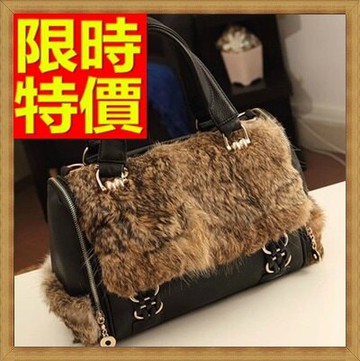 現貨+預購 皮草手提包 波士頓包-兔毛時尚經典毛毛女包包64f17【獨家進口】【米蘭精品】