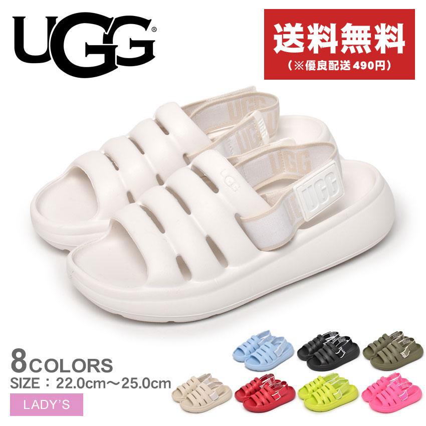 送料無料 アグ サンダル レディース SPORT YEAH UGG 1126811 黒 白 ...