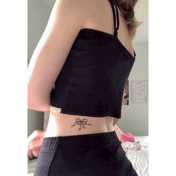 「小小可愛」蝴蝶結 紋身貼紙 微刺青 IG 小清新 小心機 卡通 紋身貼 小紅書同款 可愛 抖音 超美 性感 設計款