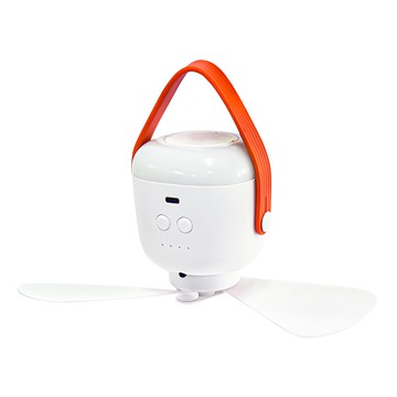 OUTSY 無印風多功能戶外露營吊扇燈(新版) 4檔風力+多段光 10400mAh持久續航力8~36hr 附贈精美腳架  白色  1個