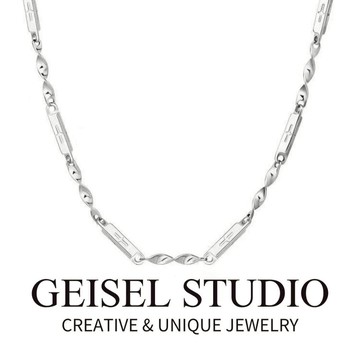 【GEISEL】莫比烏斯十字竹節鍊 不鏽鋼項鍊 手鍊 毛衣鍊 嘻哈項鍊 中性項鍊(B-094)