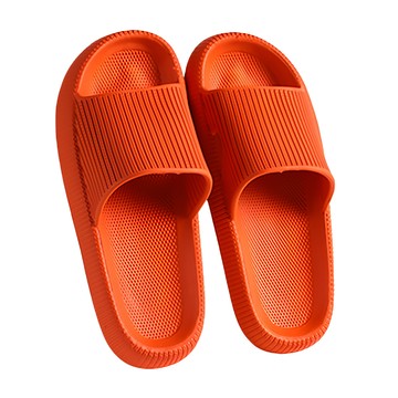 居家彈力室內防滑拖鞋 2雙入 EVA材質  橘色