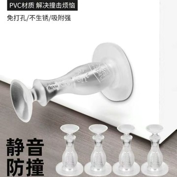 🏆臺灣熱賣好物🏆硅膠門吸防碰吸免打孔臥室室內頂門廁所塑料衛生間門後安全門防撞