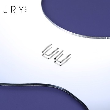 純銀u型耳環女男耳線極簡百搭冷淡風s925歐美小眾設計