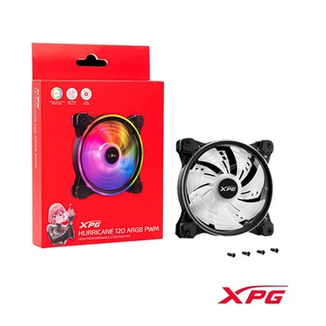 XPG威剛 HURRICANE 120 ARGB PWM颶風 機殼風扇(二入)
