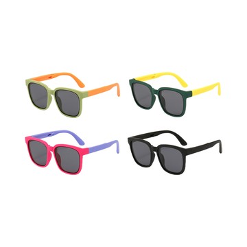 ALEGANT 兒童輕量矽膠彈性折疊太陽眼鏡/UV400方框摺疊偏光墨鏡 5歲-12歲-輕巧時尚 - 多款可選