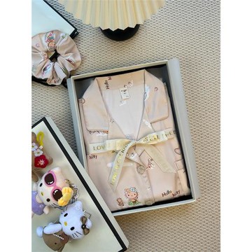 黑皮Kitty凱蒂貓冰絲睡衣女春夏季2件套可愛家居服送閨蜜生日禮物