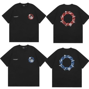 Trapstar字母印花短袖男女情侶寬松圓領T恤高街美式潮休閑體恤棉