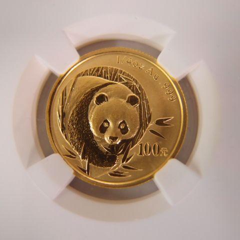 中国　パンダ金貨１／４オンス　２００３年