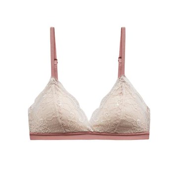 超薄法式內衣三角杯蕾絲春夏季薄款無鋼圈性感小胸文胸女bra胸罩