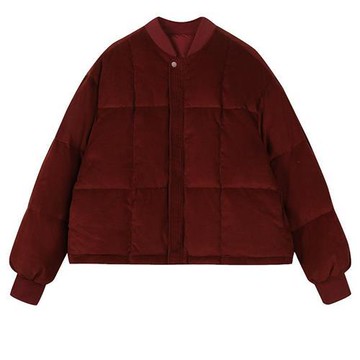 【巴黎精品】真 羽絨90%鴨絨 羽絨外套鴨絨夾克-韓版燈心絨短版羽絨服女外套a1ii28