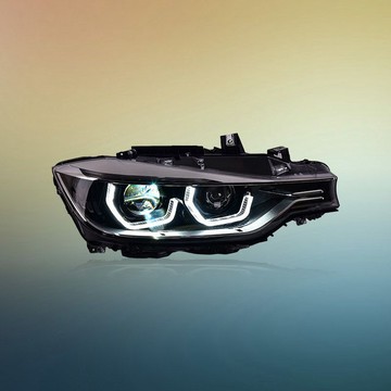 專用于BMW3系F30大燈總成13-15款F35改裝勺子日行燈激光LED透鏡