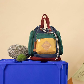 【DOUGHNUT】6.5吋 防潑水 斜/側/後背3用包 小水桶包-湖水藍 THA