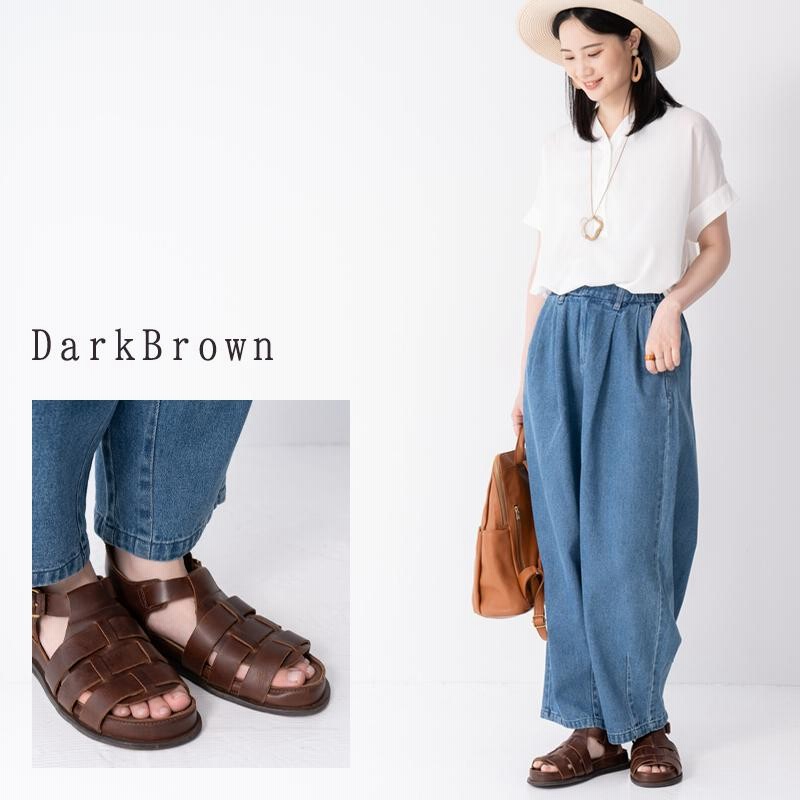 グルカサンダル メッシュサンダル レザーサンダル レザー