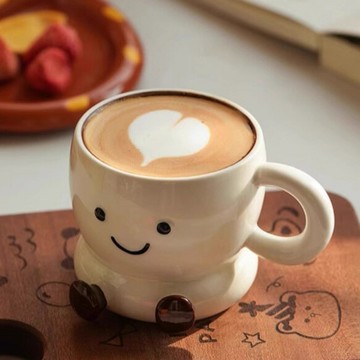 可愛胖腳丫可愛創意腳丫陶瓷杯釉下彩餐盤女士高顏值咖啡杯馬克杯