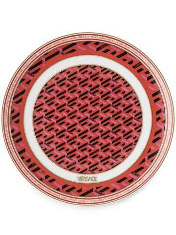 Versace - x Rosenthal La Greca Signature bread plate (17cm) - unisex - Porcelain - One Size - Red