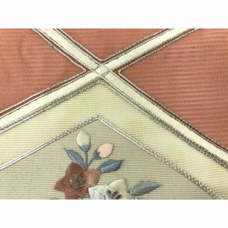 ys6516654; 絽 桔梗模様刺繍名古屋帯【アンティーク】【着】 通販 LINE 