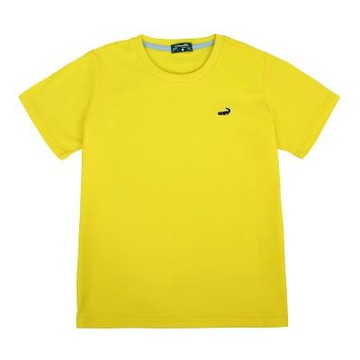 Crocodile Junior 小鱷魚童裝-鱷魚冰瓷綿圓領LOGO-TEE-黃色  ( 851420-03 小碼款)
