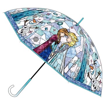 冰雪奇緣 罩傘 60cm 透明玻璃彩繪  1個