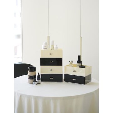 梔美家 桌面防塵亞克力收納盒 家用抽屜式收納梳妝臺化妝品置物架