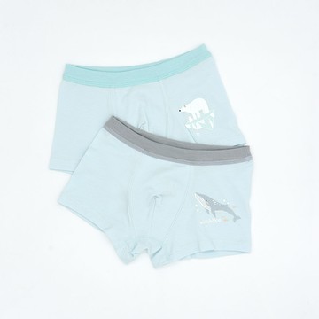 minihope美好的親子生活-沉靜海洋男童四角褲(2件組A)