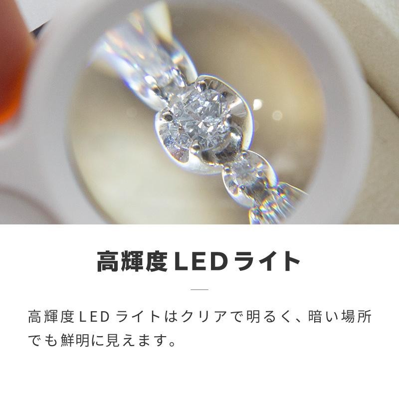 拡大鏡 ルーペ 40倍 LED UV ライト付き 手持ち 折りたたみ 携帯用 専用