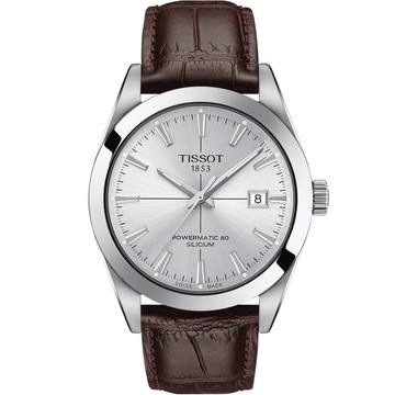 TISSOT 官方授權 GENTLEMAN 紳士密令機械錶(T1274071603101)