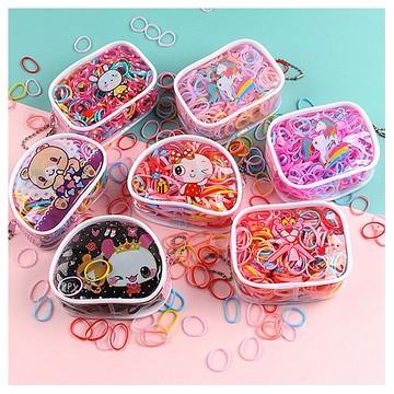 韓版拉鏈包大號綁髮橡皮筋(1入) 款式可選 拉鏈包款式及圖案隨機出貨