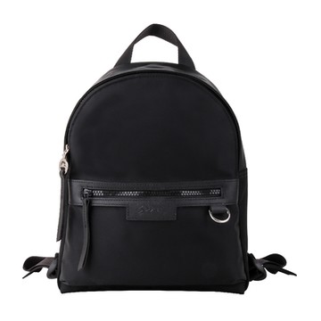 LONGCHAMP Le Pliage Neo系列尼龍雙肩後背包(黑)S
