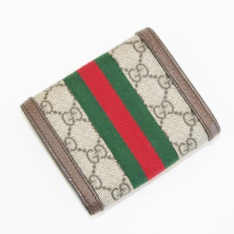 GUCCI グッチ オフディア 三つ折り財布 GGスプリーム/ウェビング