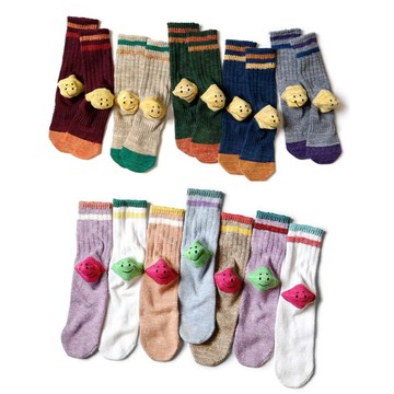 日貨代購CITY】 KAPITAL 60支 棉質 IVY RAINBOWY HAPPY HEEL 笑臉 長襪 襪子 現貨
