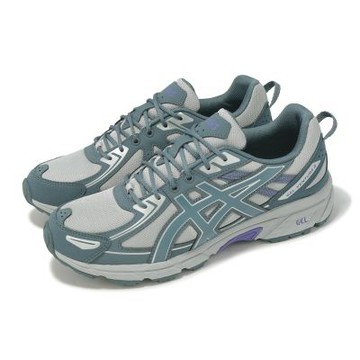 Asics 休閒鞋 GEL-Venture 6 男鞋 灰 藍 緩衝 山系 戶外 越野 復古跑鞋 亞瑟士 1203A438029