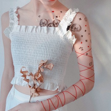 英國PAPERSELF 一見鍾情 - 骷髏 Shot by Love 紋身貼紙