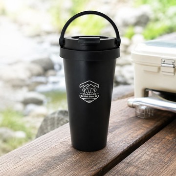 【現貨】保溫杯 保溫瓶 英國熊隨身提把保溫杯500ml 環保杯 咖啡杯 手提 提把 不鏽鋼 保冰 水杯 隨行杯 興雲網購