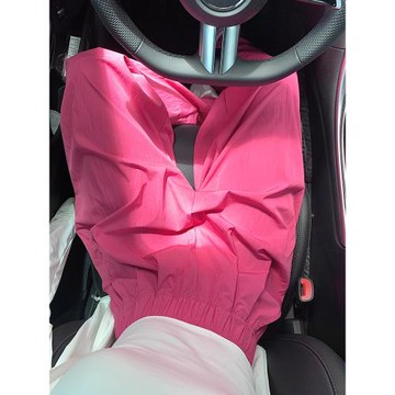 玫紅色闊腿山本褲女2025新款夏季薄款大碼胖mm顯瘦樹莓粉休閑褲子