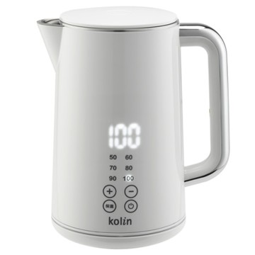 Kolin歌林 1.7公升316不鏽鋼智能溫控防燙快煮壺-白 KPK-LN211